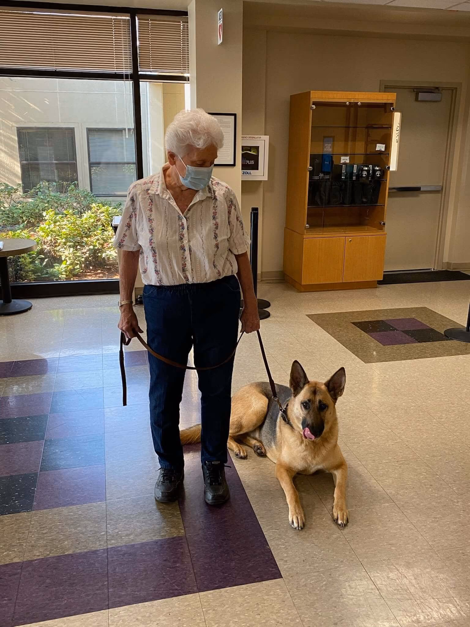 Frankly Dog Training therapy dog client.